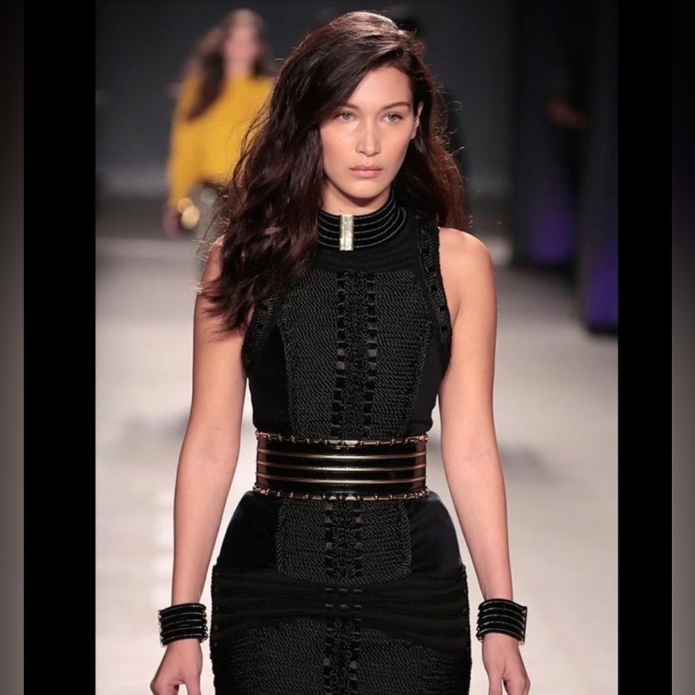 NWOT Balmain x H&M Black Velvet Rope Cocktail Dress Mini